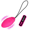 "Vibrating Silicone Egg With Digital Remote - Pink BNG-AH746"